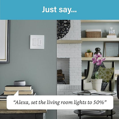 Legrand Radiant® Wi-Fi Matter Smart LED Dimmer, Effortless Setup, Enhanced Compatibility with Apple HomeKit, Google Home, Alexa & SmartThings, Easy Wi-Fi Connectivity with Matter, Pack of 1