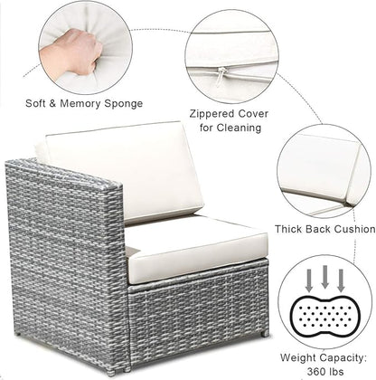 Tangkula 8 Pieces Wicker Patio Furniture Set
