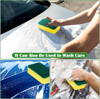80 Pack Sponges Kitchen High Density Dish Sponges Scrub Sponge Multi-Surface Cleaning Scrubber Pad, Durable Dishwashing Sponge Bulk Cleaning Supplies for Washing Dishes, Home, Kitchen, Bathroom, Car