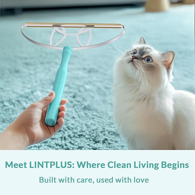 220mm-Blade-LINTPLUS Pet Hair Remover Max for Large Areas x2 Bigger Than Pro(Dog Hair Remover) - Deep Cleaner Pro Cat Hair Remover Multi Fabric Pet Hair Removal Tool&Carpet Rake