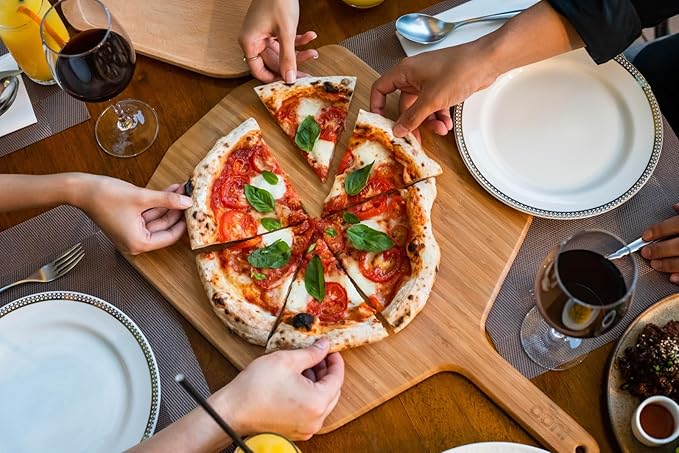 Ooni 14” Bamboo Pizza Peel – 14 Inch Wooden Pizza Spatula Paddle, Pizza Cutting Board, Pizza Oven Accessories, Pizza Tools, Pizza Peel Wood, Pizza Board