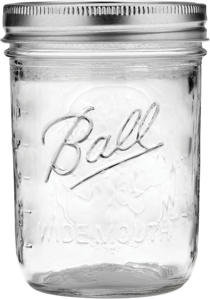 Ball Glass Mason Jars Regular Mouth 16oz (Pack of 24) with Lids and Bands, Used for Canning, Pickling, Juice, Jam, Jelly