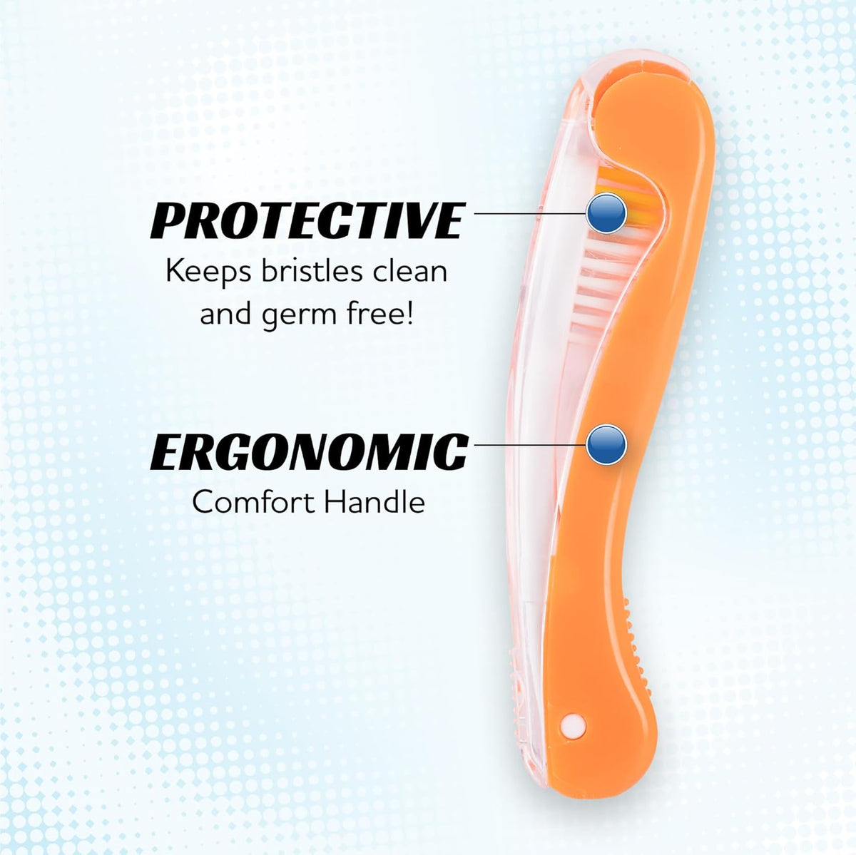 Lingito Travel Toothbrushes - Mini Toothbrush with Cover, Camping Toothbrush Kit (7 Pack Medium)