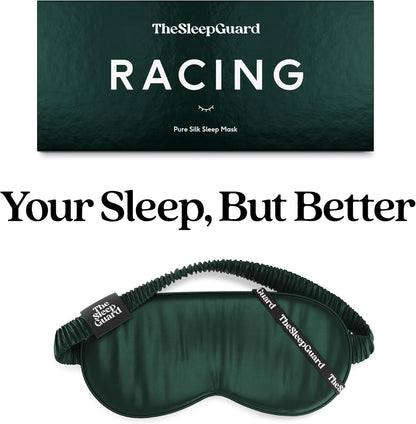Pure Silk Sleep Mask [100% 6A Mulberry Silk, 22 Momme] Light Blocking Travel Essentials. Eye Masks for Sleeping. Black Oeko-Tex Blindfold. Eye Covers for Men & Women