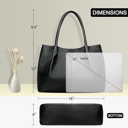 KKXIU Tote Bag for Women Vegan Leather Shoulder Purse Large Capacity Travel Bag