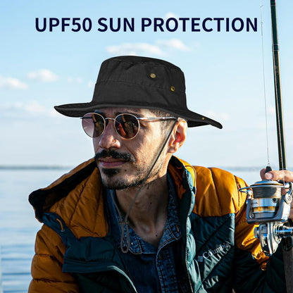 Sun Hats for Men Women Boonie Hat Foldable Fishing Hat UPF 50+ Bucket Hat for Fishing Hiking Garden Safari Beach
