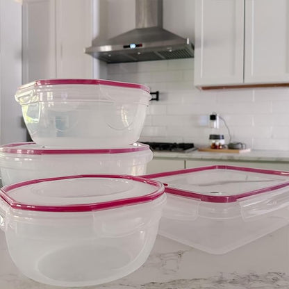 Sterilite 4 Pack Food Storage Container, Ultra-Seal Airtight Snapware with Lids, 16 Cup