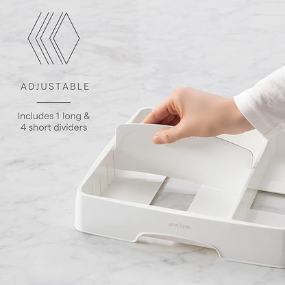 YouCopia StoraLid Adjustable Food Container Lid Organizer for Kitchen Cabinet Storage, Medium Classic Edition