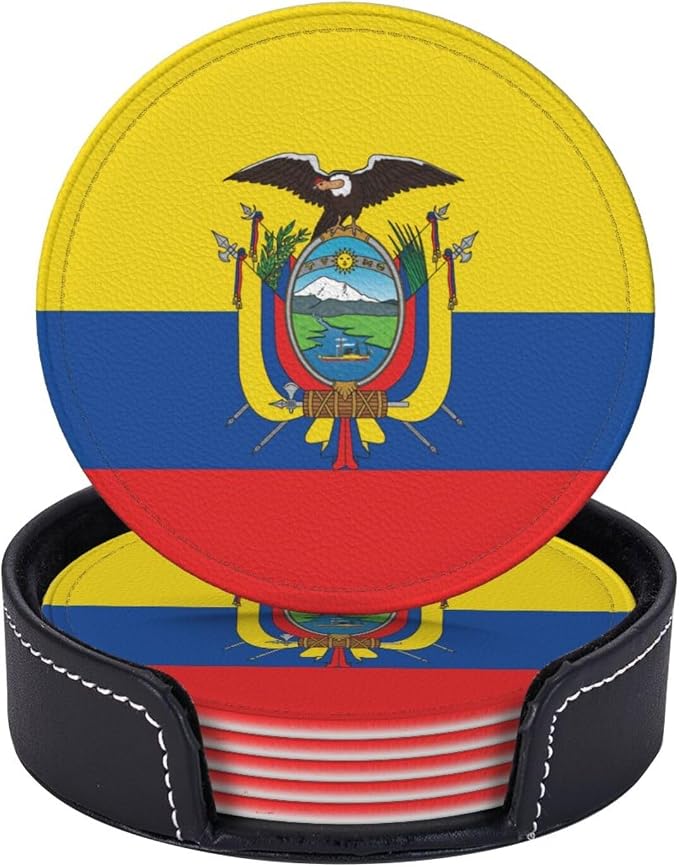 Ecuadorian Flag Coasters for Drinks