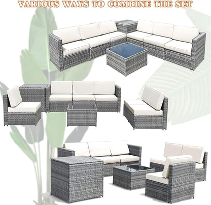 Tangkula 8 Pieces Wicker Patio Furniture Set