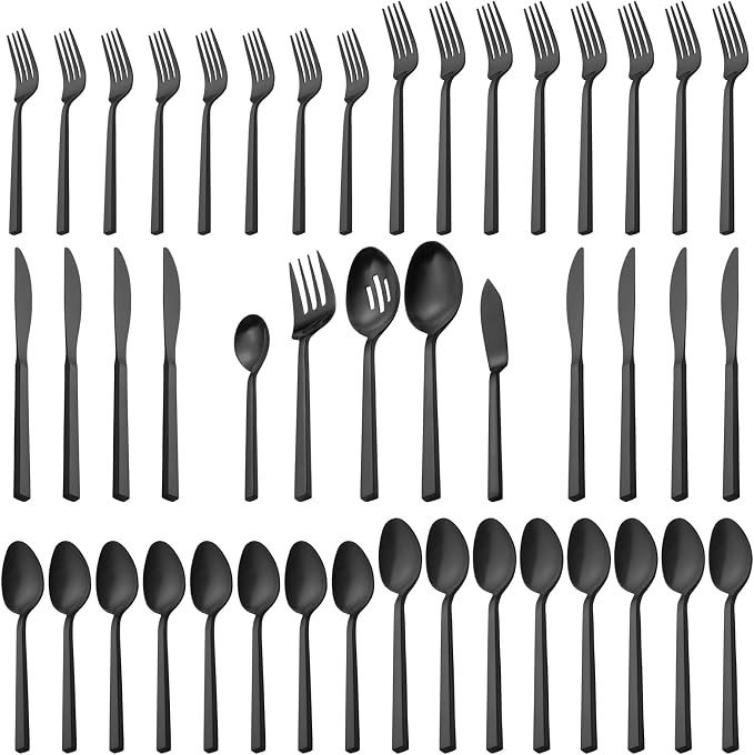 Alata Cube 45-Piece Forged Stainless Steel Flatware Set Cutlery Set