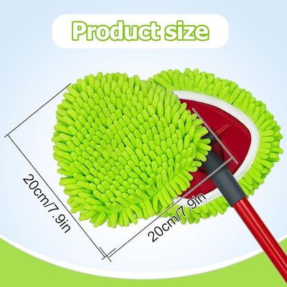 Mop Heads Replacements Compatible with O-cedar Easy Wring 1-Tank System,Mop Replace Head for Dry/Wet Use,4 Pack Reusable Spin Mop Replacement Head,Washable Chenille Dust Mop Refills for Floor Cleaning