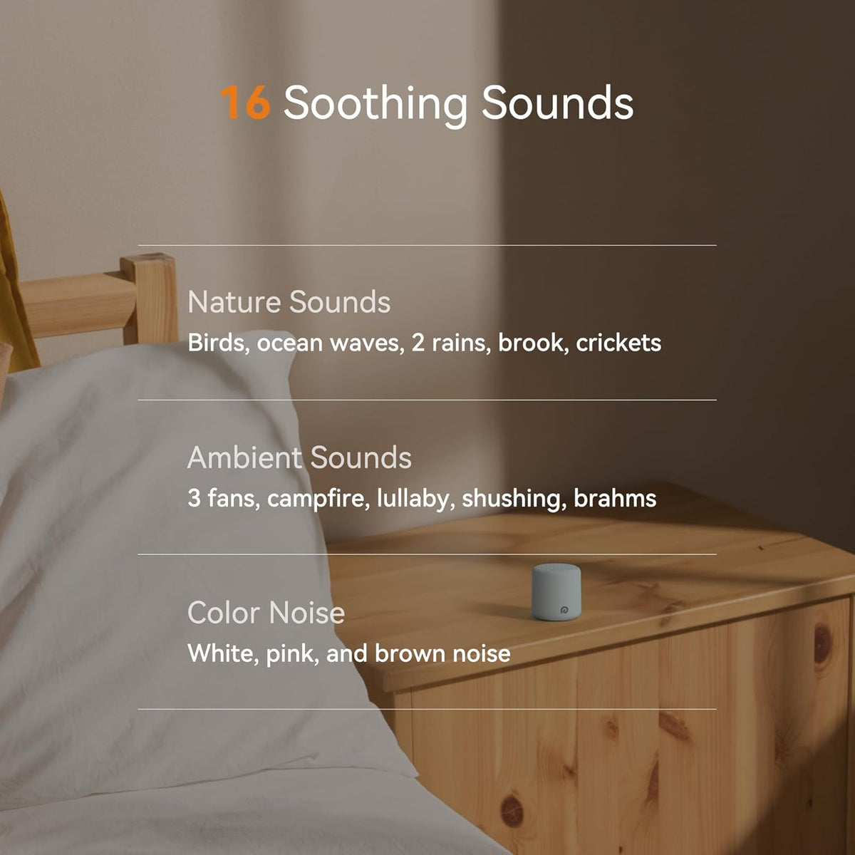Dreamegg Portable White Noise Machine - Travel Sound Machine for Sleep, Features Powerful Battery, Egg-Sized, 16 Nature Sounds, Timer, Sound Machine for Baby Adults Office Privacy Home Gift (Ocean)