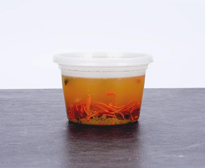 EDI [16 OZ, 25 Sets] Plastic Deli Food Storage Containers with Airtight Lids | Microwave-, Freezer-, Dishwasher-Safe | BPA Free | Heavy-Duty | Meal Prep | Leakproof | Recyclable