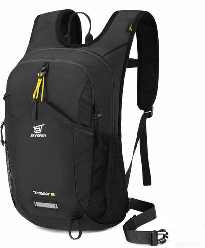 SKYSPER Hiking Backpack 15L Lightweight Walking Daypack for Camping Travelling Daytrip Small Trail Bagpack for Men Women