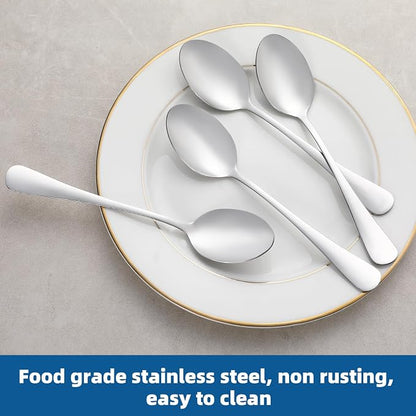 24 Pcs Teaspoons Set, Food-Grade Stainless Steel Spoons Silverware, Cutlery Tea