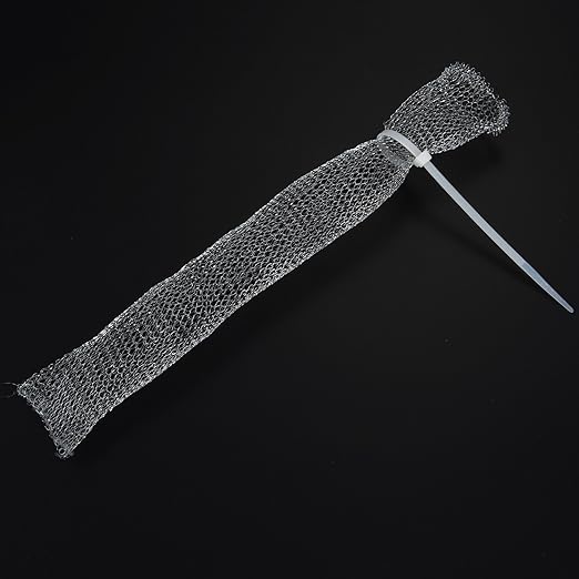 Shappy 20 Pieces Lint Traps Washing Machine Drain Hose Filter Stainless Steel Snare Laundry Mesh Washing Machine Lint Trap Catcher with 20 Pcs Pieces Cable Ties