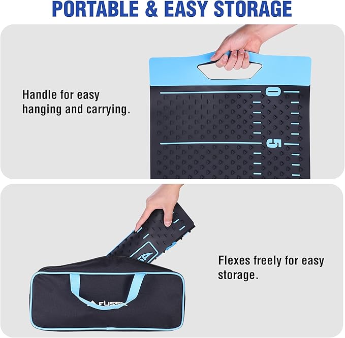 FLISSA 33" Non-Slip Fish Fillet Mat with Storage Bag, Portable & Durable Fish Cleaning Mat, Measuring Scale for Easy Filleting, Cleaning, and Cutting, Ideal Fishing Gift