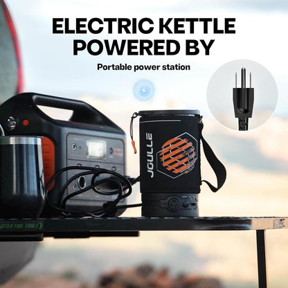 Joulle Kettle Pot, 500 W Electric Camping Stove, 3 Mode Portable Tea Kettle, Small Travel Water Boiler, Versatile Outdoor Cooking Gear for Car Camping, Vanlife, Overland, Ev Tripe