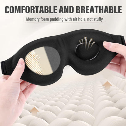 YIVIEW Sleep Mask for Side Sleeper, Complete Light Blocking 3D Sleeping Eye Mask, Soft Breathable Eye Cover for Women Men, Relaxing Zero Pressure Night Blindfold