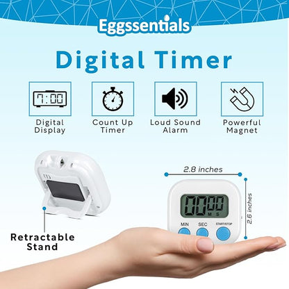 Kitchen Timers for Cooking and Baking with Big Digital Numbers and Loud Alarm Used in Cooking, Classroom, and Office.