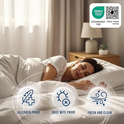 Luxury Full Size Tencel Waterproof Mattress Protector Deep Pocket - Premium Cooling Bed Cover Pad - Hypoallergenic & Allergy-Friendly - Oeko-Tex Certified - Ultra Soft & Breathable