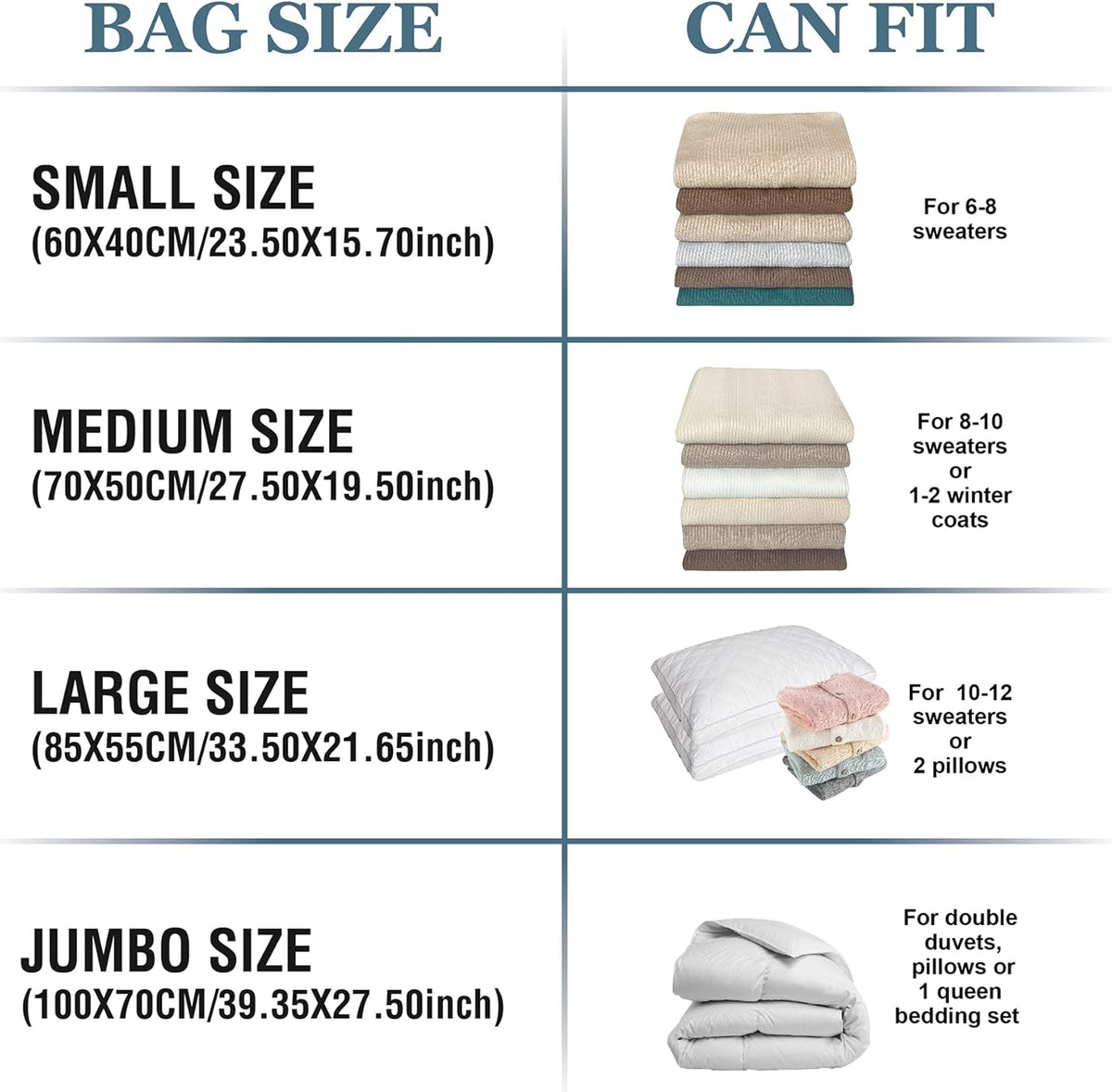 10 Pack Vacuum Storage Bags with Pump, 5 Jumbo and 5 Large Space Saver Vacuum Storage Bags, Vacuum Seal Bags for Clothing, Comfoters, Pillows, Blanket, Bedding