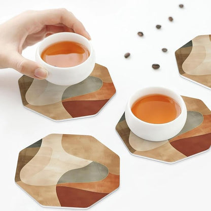Minimal Abstract Shapes Print Coasters