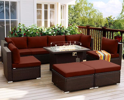 NICESOUL 9 Pcs Large Outdoor Patio Furniture Set