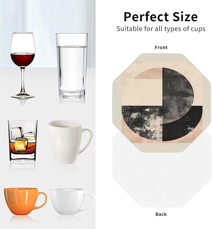Minimal Abstract Shapes Print Coasters
