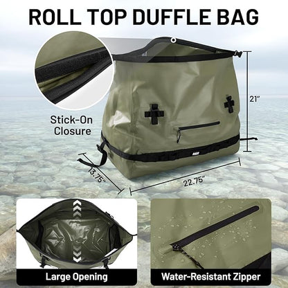 MIER Large Waterproof Duffel Bag Rolltop Dry Backpack Duffle Bags for Kayaking, Rafting, Boating, Swimming, Camping, Travel, Gym, Beach, 60L/80L