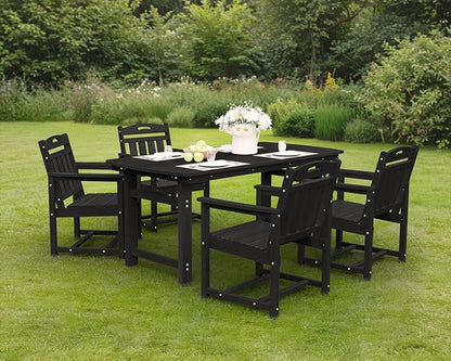 Ciokea HDPE Outdoor Patio Dining Chairs Set of 2, All-Weather Porch Chair
