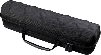 Juntan 5 Slots Hard Watch Travel Case, Portable Nylon Zipper Storage Organizer Box for Men Women with Soft Compressible Foam Pillow Black