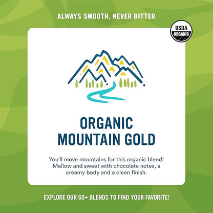 Cameron's Coffee Roasted Whole Bean Coffee, Organic Mountain Gold, 28 Ounce