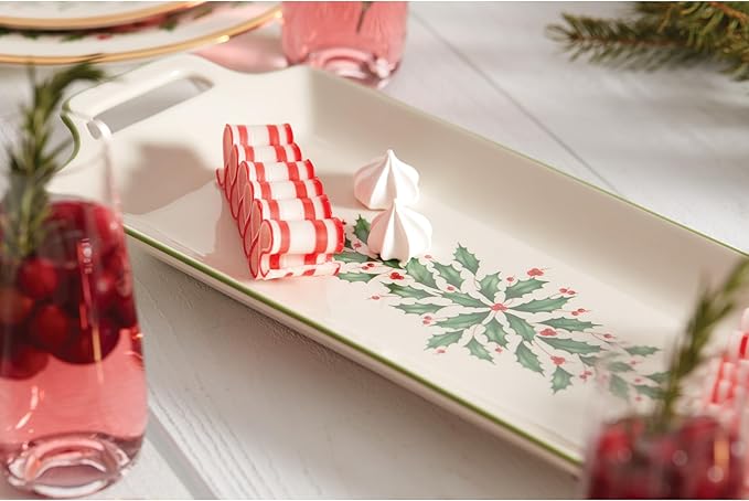 Lenox 879348 Holiday Hors d'Oeuvre Tray, Christmas Hosting