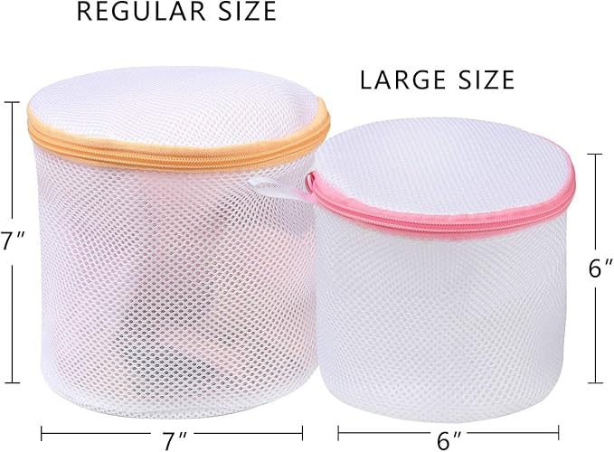 BAGAIL Laundry Bags Mesh Wash Bag for Intimates Lingerie and Delicates,4Pcs(Bra Wash Bag,6×6inch+7×7inch)