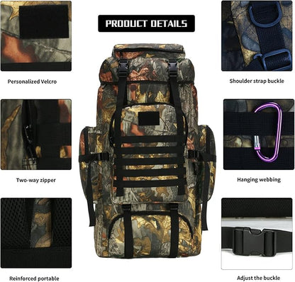 Hiking Backpack for Men 70L/100L Camping Backpack Military Rucksack Molle 3 Days Assault Pack for Climbing