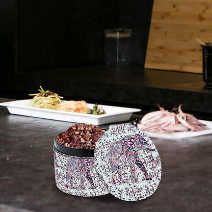 2.5 Inch Boho Grinder - Large Spice Grinder（Colorful Elephants Pattern）