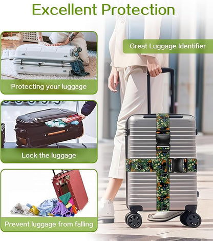 Luggage Straps for Suitcases Travel Belt Luggage Band Heavy Duty Traveling Luggage Identifier Cute Women Girls Unique Accesory,
