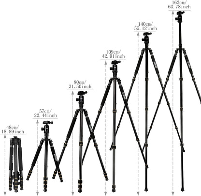 ZOMEI Z688 Travel Camera Tripod Aluminum Alloy Portable Monopod with Ball Head ann Carrying Bag for Canon Nikon Sony DSLR Camera