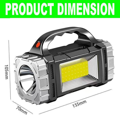 SUYOOULIN Solar Rechargeable LED Soptlight Flashlight, Super Bright 7000LM