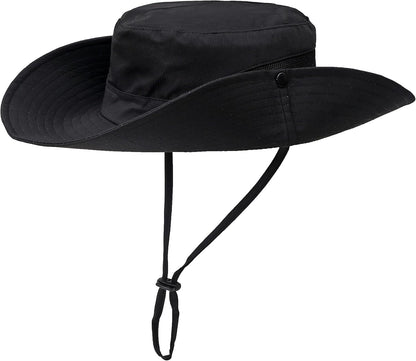 Womens Summer Sun Hat Beach Hat Wide Brim Outdoor UV Protection Hat Foldable Cool Mesh Ponytail Bucket Hat