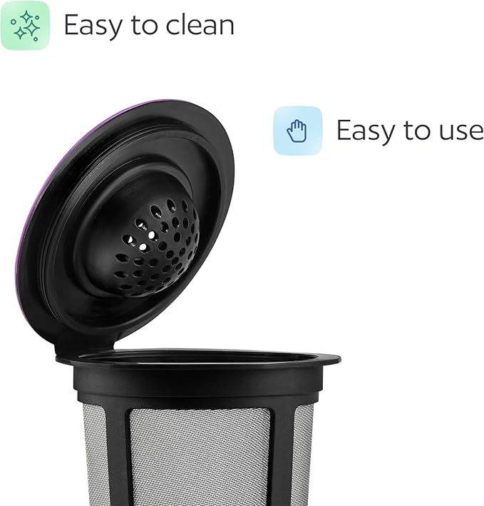 4 Black Reusable K Cups for Keurig Coffee Makers - BPA Free Refillable Kcups Coffee Filters for 1.0 and 2.0 Keurig Brewers