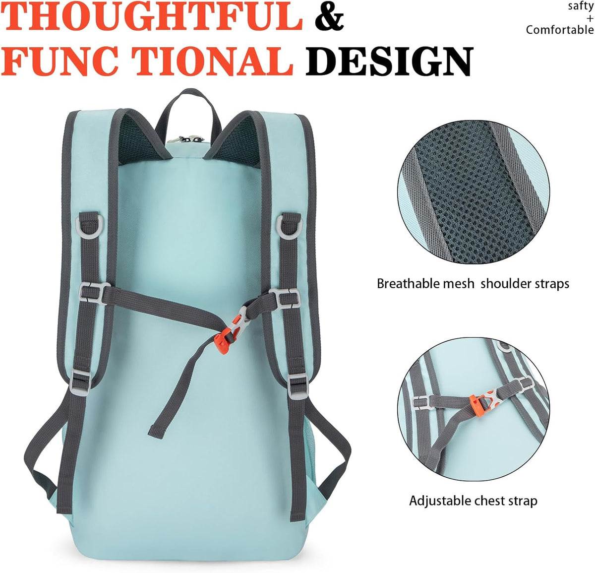 Hiking Backpack,Large 35L Travel Backpacks for Men Women,Water Resistant Ultra Lightweight Foldable Packable Camping Daypack for Outdoor Sports
