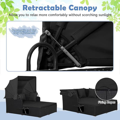Tangkula Patio Rattan Daybed
