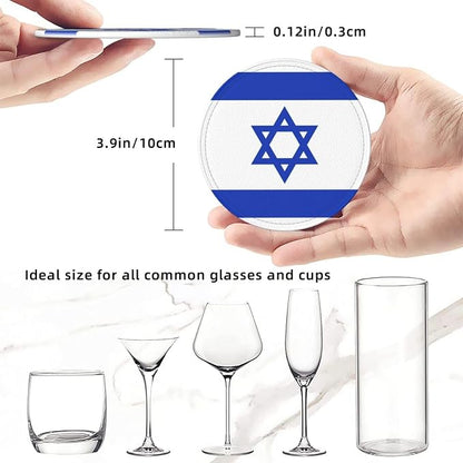Israel Flag Coasters for Drinks