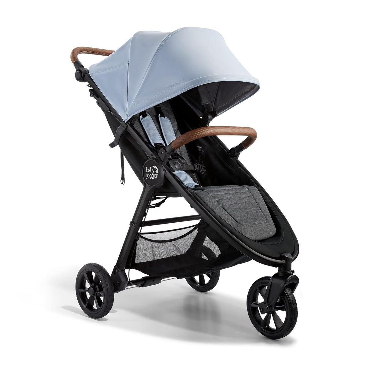 Baby Jogger City Mini GT2 Single Stroller Eco-Friendly Series Slate Fog Four-Way Use with Infant Car Seat Adapters Included