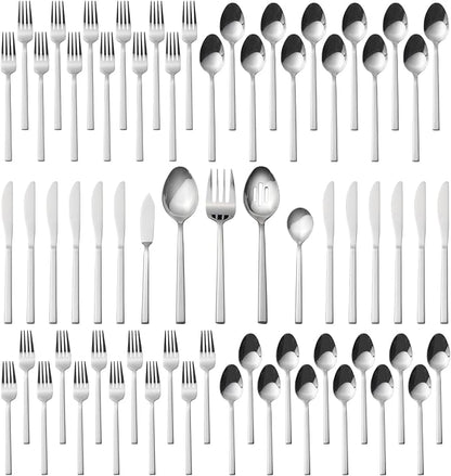 Alata Cube 65-Piece Forged Stainless Steel Flatware Set Cutlery Set