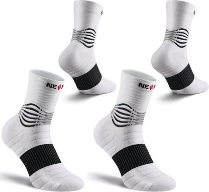 NEENCA Medical Compression Socks—2 Pairs, Ankle Socks for Injury Recovery, Pain Relief, Swelling, Sport Protection 20-30 mmHg