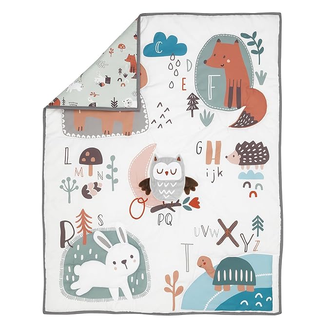 Bedtime Originals Animal Alphabet 5-Piece Infant Nursery Baby Crib Bedding Set